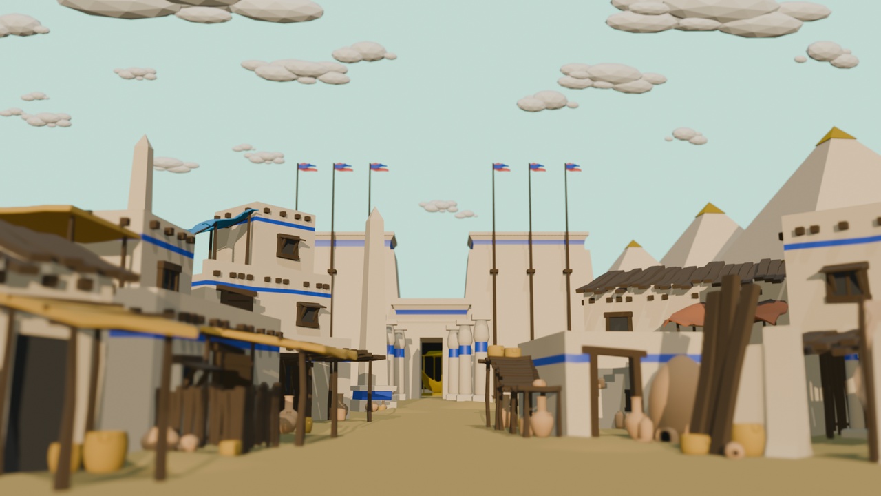 Low-poly Ancient Egyptian asset pack thumbnail